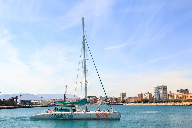 Bay of Malaga Catamaran Sailing - Seeing La Malagueta and the bullring from offshore