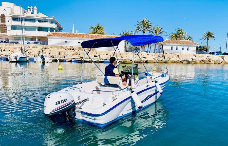 Benalmadena: Boat Rental without License Required - Swimming, snorkeling, and the chance of dolphins