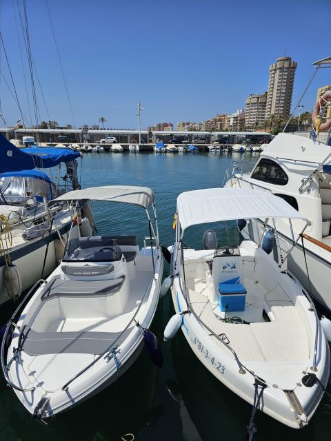 Boat without licence, fuel included - Fuengirola from the water