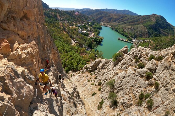 Caminito del Rey - Via Ferrata & Zip Line Adventure - Climbing the steel-rung via ferrata
