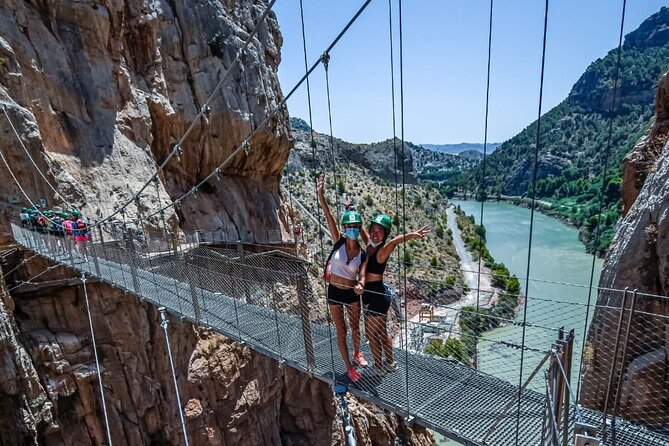 From Malaga Caminito del Rey Guided Tour with transportation - Walking the rebuilt cliff path