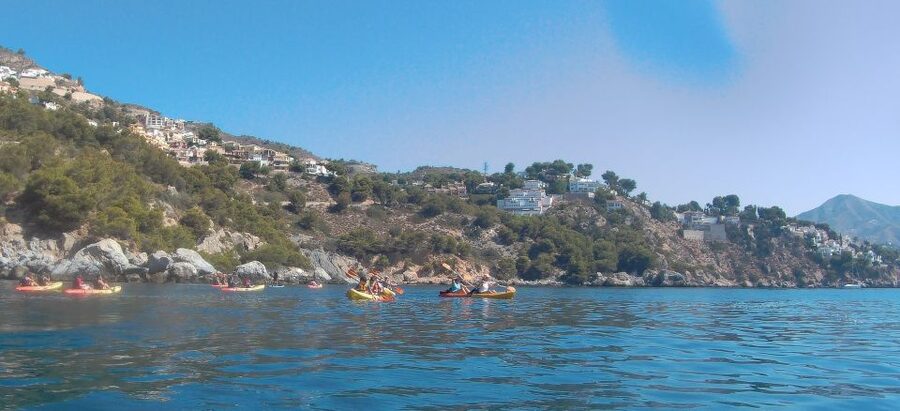 From Málaga: Cliffs of Maro-Cerro Gordo Guided Kayaking Tour - Getting set up with a kayak