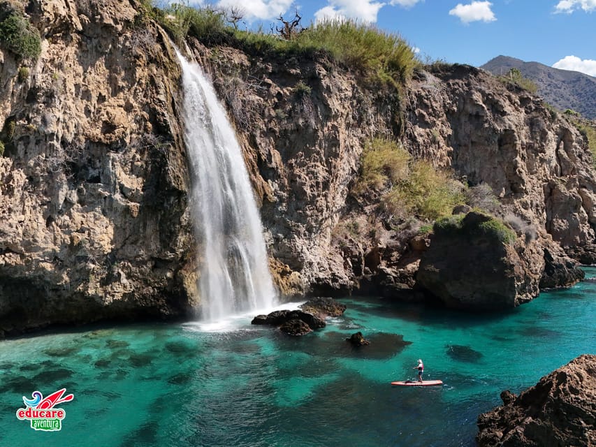 From Nerja: Guided Paddle Surf Cliffs and Maro Waterfall - GoPro photos are a real bonus