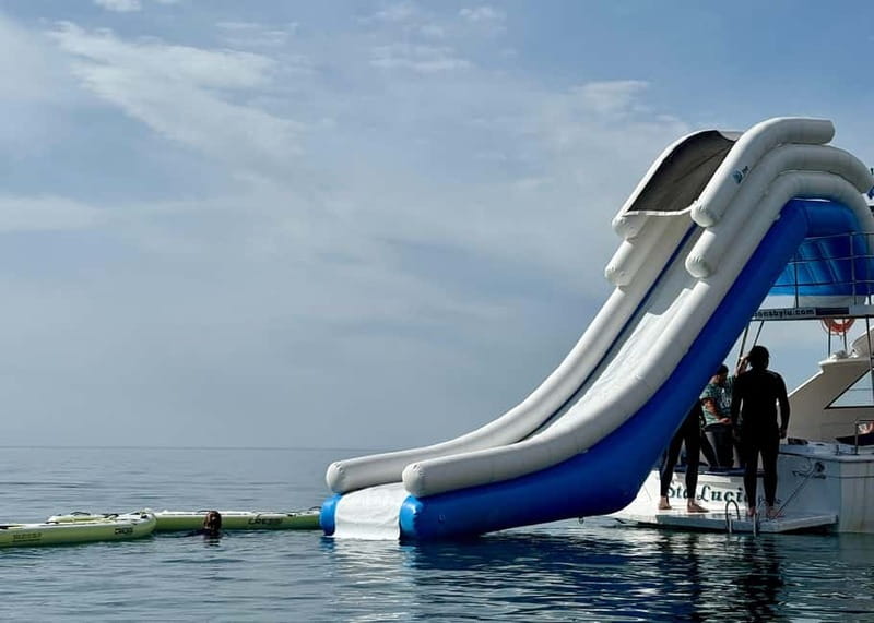 Málaga: Boat Tour w/ Snorkeling, Water Activities, and Lunch - The 20-foot slide and sea toys