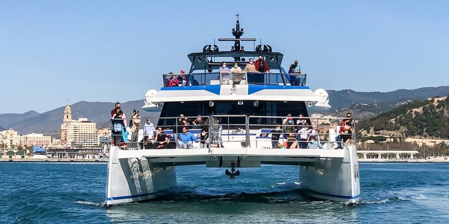 Málaga: Scenic Catamaran Cruise - The bow nets and shaded seats