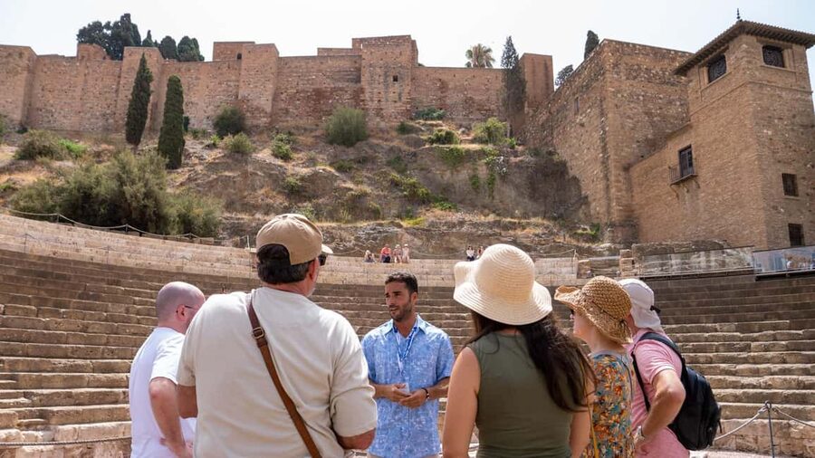 Malaga Walking Tour, Roman Theater and Alcazaba in small group with Tickets - Calle Larios and Plaza de la Constitución