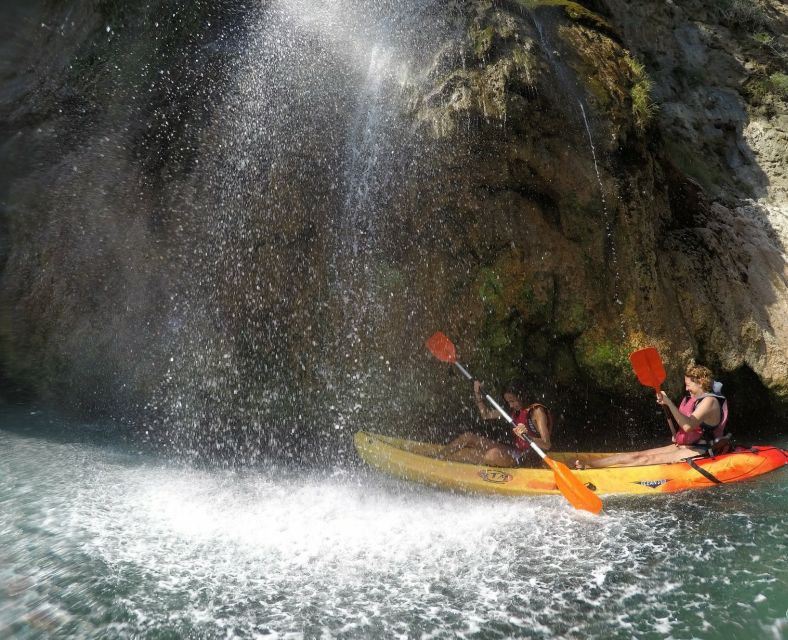 Nerja: Guided Kayak Tour Nerja Cliffs and Maro Waterfall - The Maro Waterfall stop