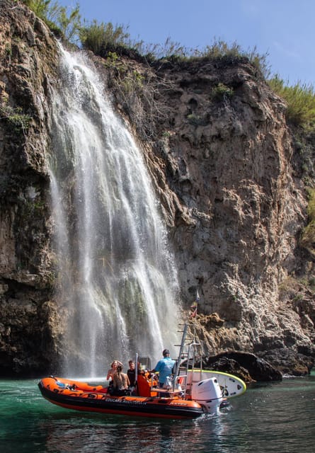 Nerja-Maro: Snorkeling & Sea Scooter Speedboat Trip - Setting off from Burriana Beach