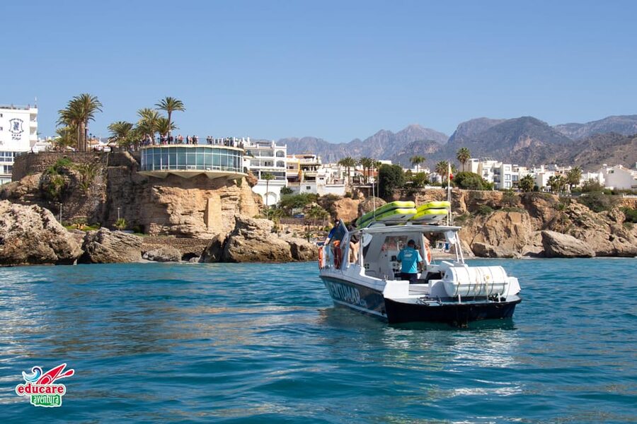 Nerja: Maro Waterfall Boat Trip with Paddleboarding & Drink - Reaching Maro Waterfall by paddleboard