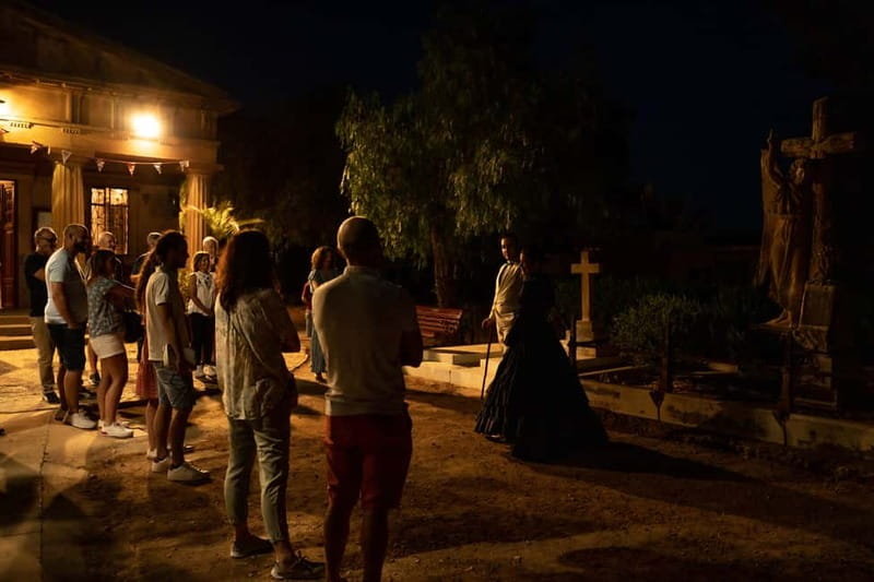 Night theatrical visit to the English cemetery - Mary Ann and the stone angel