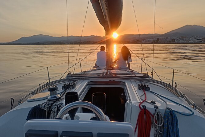 Sunset on Private Sailing boat Puerto Banus Marbella (10 pax) - Key points to know before you book